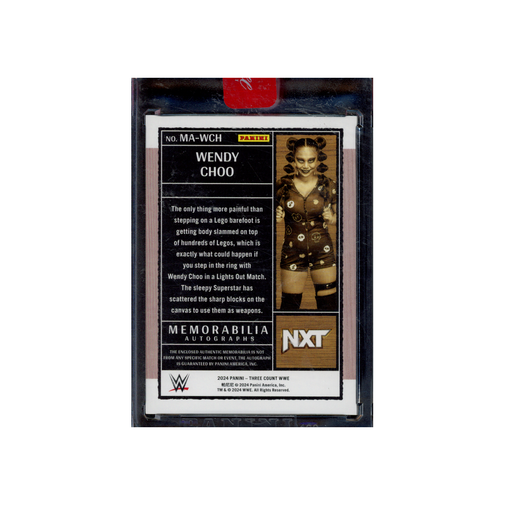 Wendy Choo 2024 Panini Three Count WWE Patch Auto /149