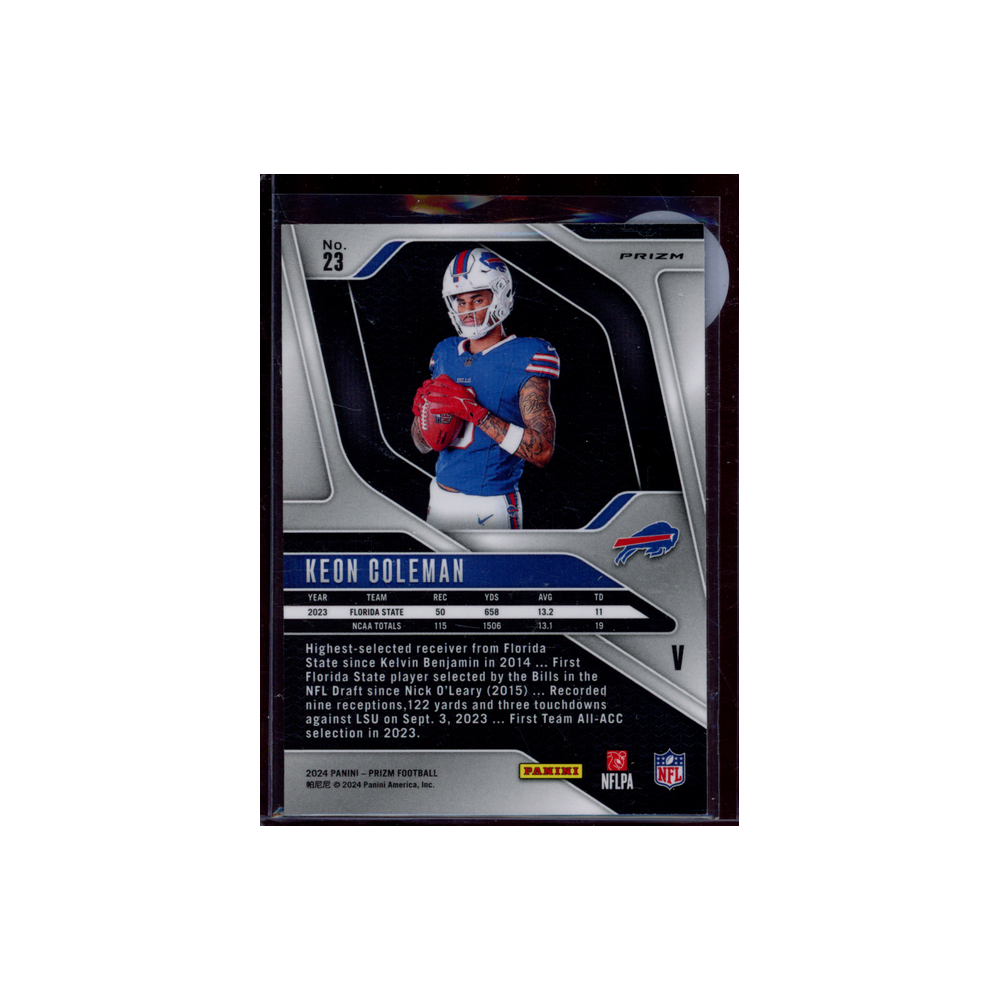 Keon Coleman 2024 Panini Prizm Football Rookie Disco Variation