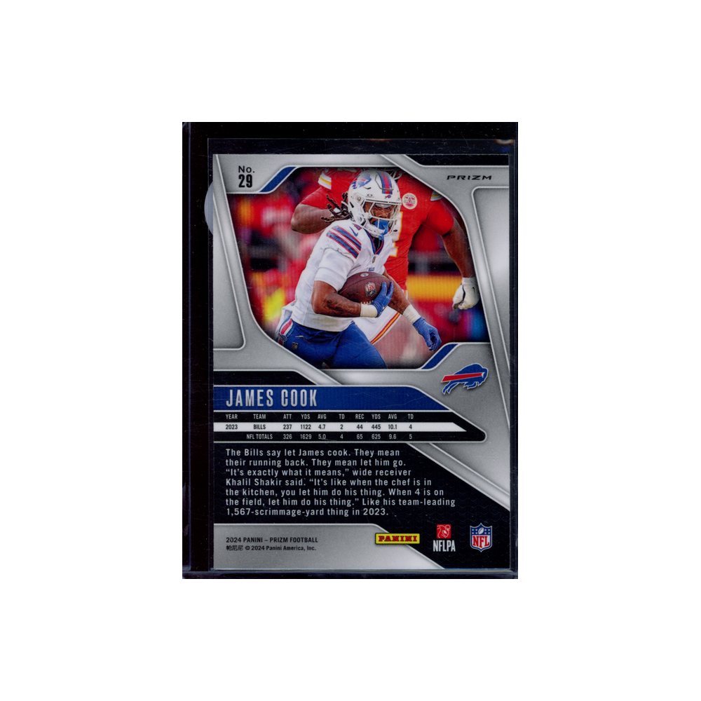 James Cook 2024 Panini Prizm Football Black & White Checkerboard