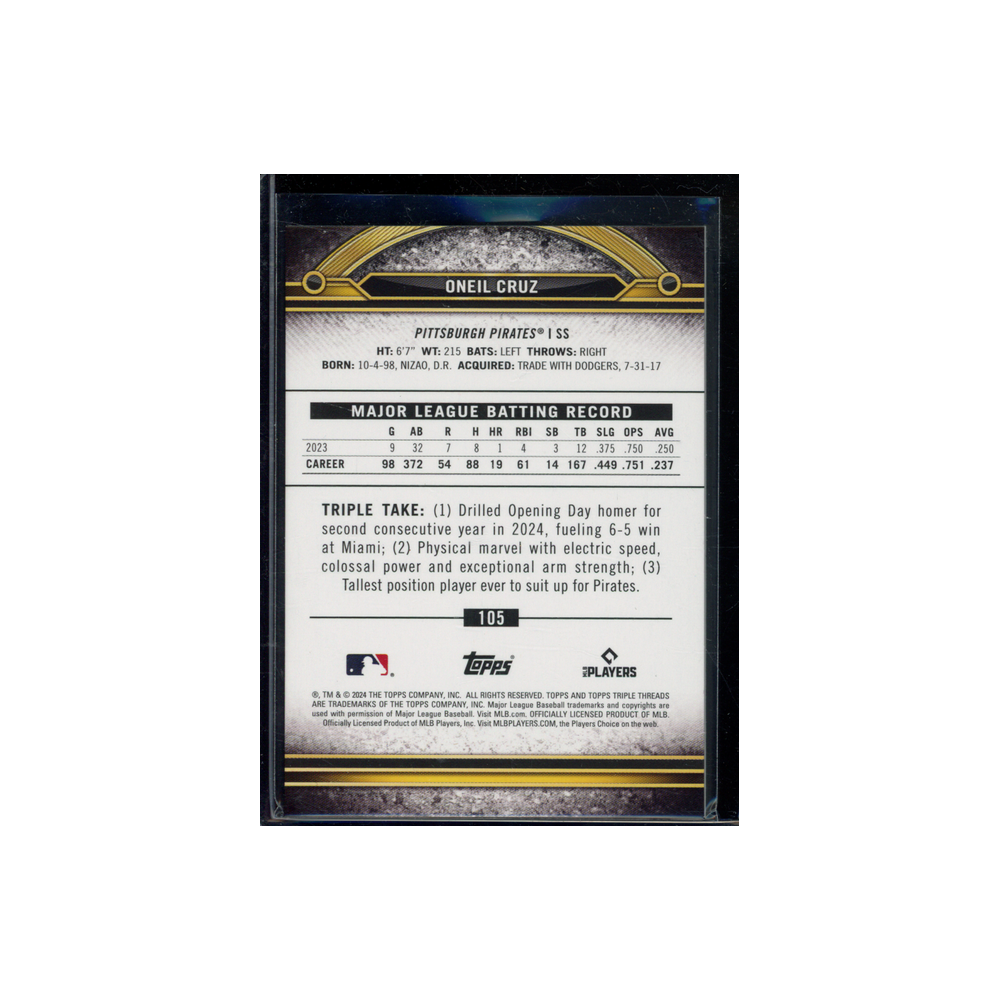 Oneil Cruz 2024 Topps Baseball /10