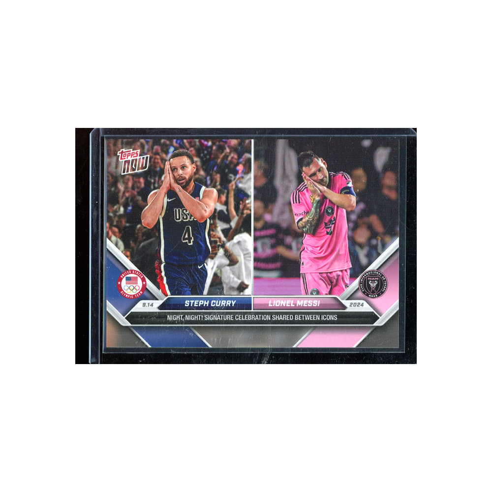 Stephen Curry Lionel Messi 2024 Topps Now Night Night Celebration