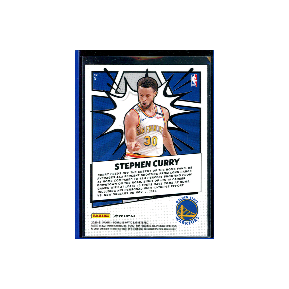 Stephen Curry 2020-21 Panini Donruss Optic Basketball My House Purple