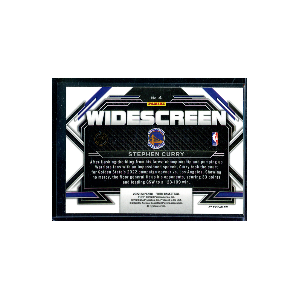 Stephen Curry 2022-23 Panini Prizm Basketball Widescreen Fast Break