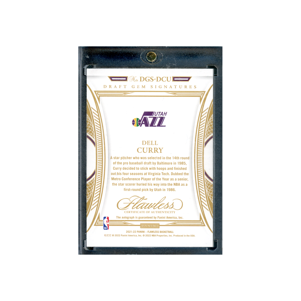 Dell Curry 2021-22 Panini Flawless Basketball Draft Gem Signatures Auto /25