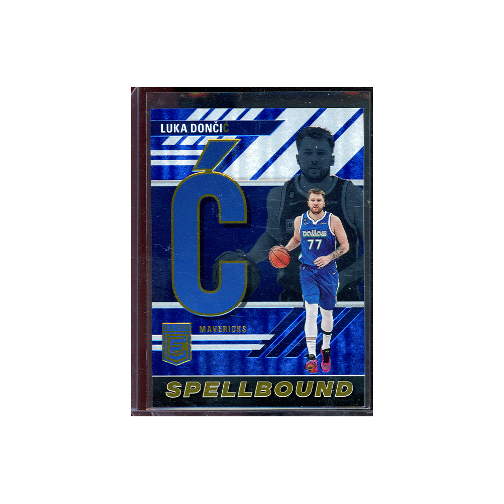 Luka Doncic 2023-24 Panini Donruss Elite Basketball Spellbound Blue 'C' /99