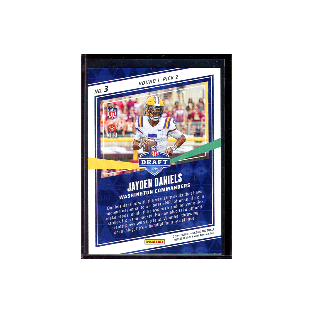 Jayden Daniels 2024 Panini Score Football Draft 2024 Rookie