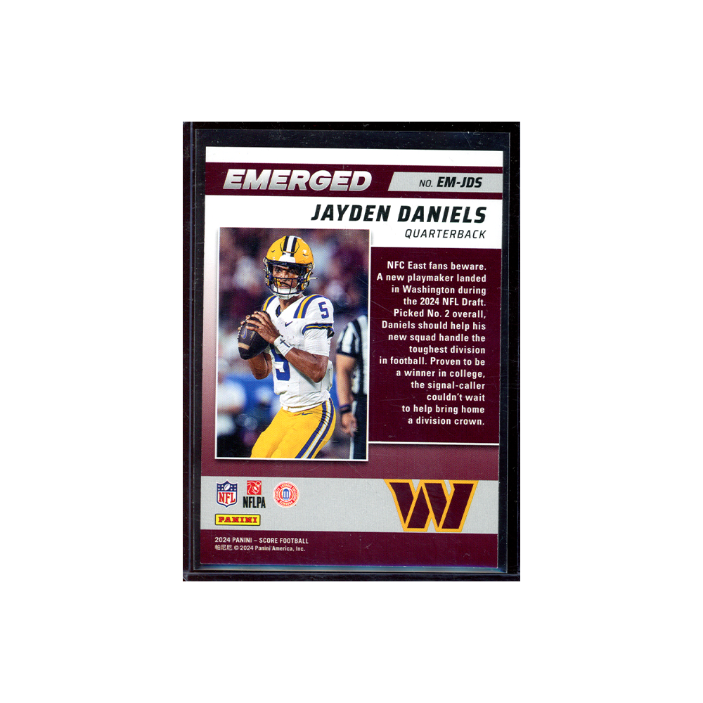 Jayden Daniels 2024 Panini Score Football Emerged Rookie