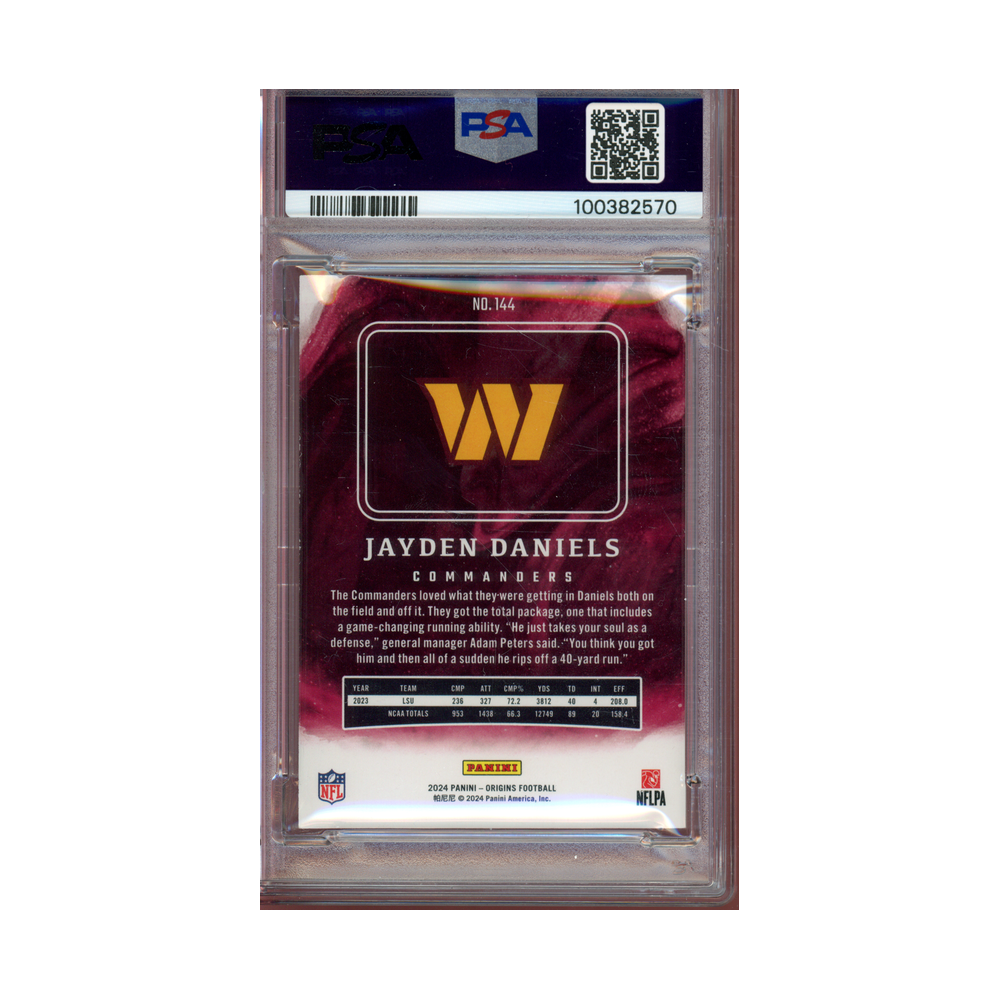 Jayden Daniels 2024 Panini Origins Football Rookie PSA 9