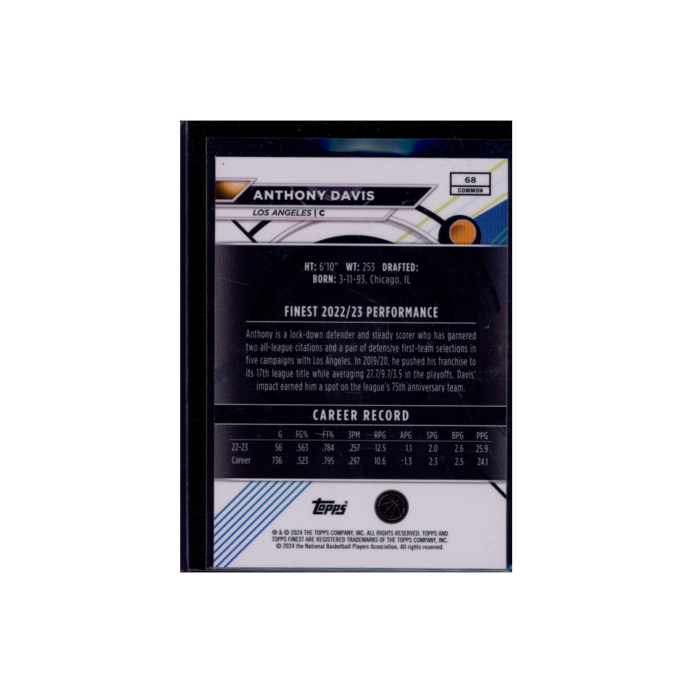 Anthony Davis 2024 Topps Finest Basketball Blue /99