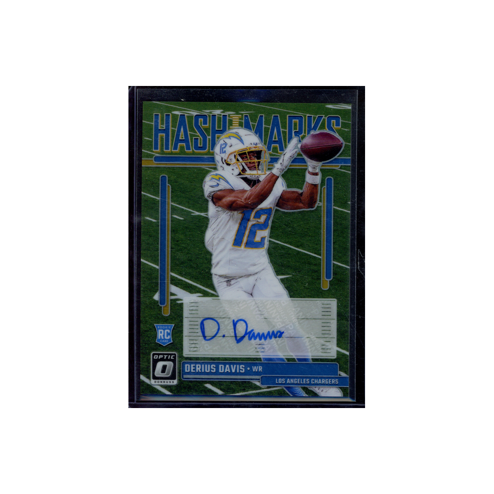 Derius Davis 2023 Panini Donruss Optic Football Hash Marks Rookie Auto