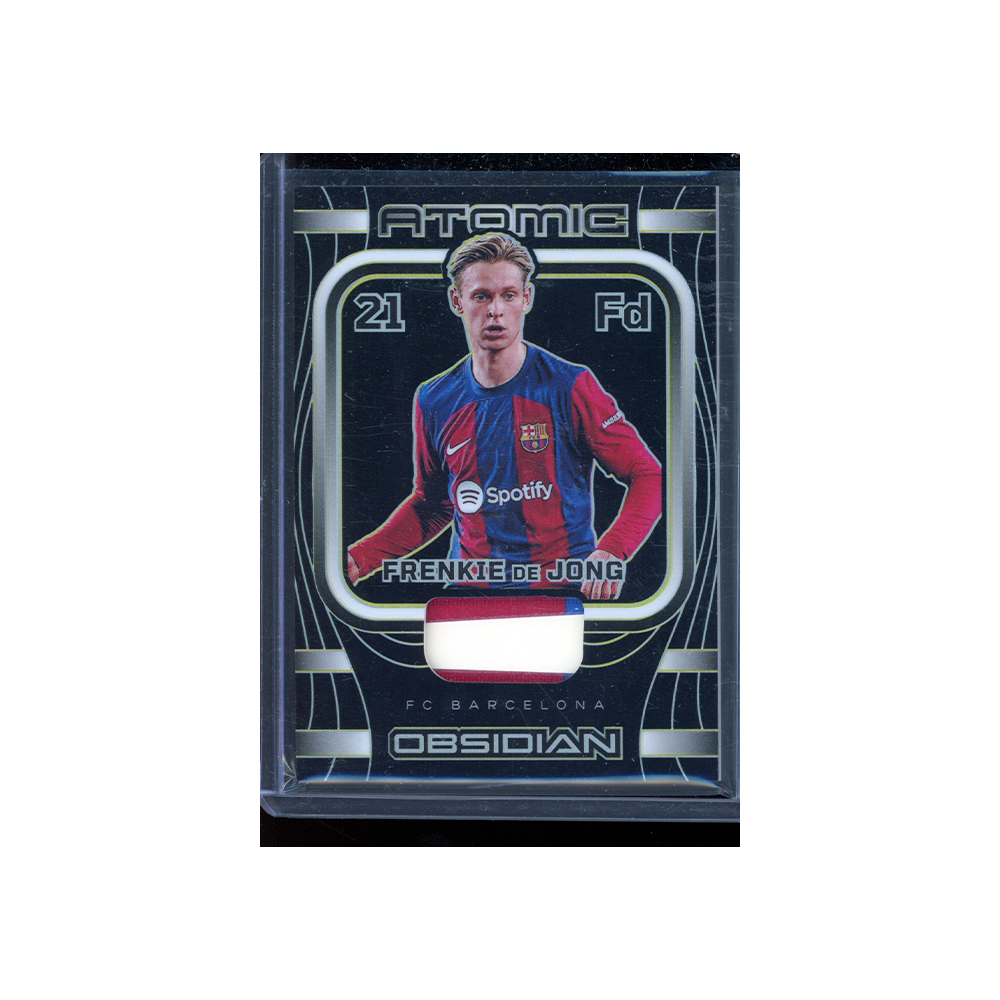 Frenkie De Jong 2023-24 Panini Obsidian Soccer Atomic Patch Gold /10