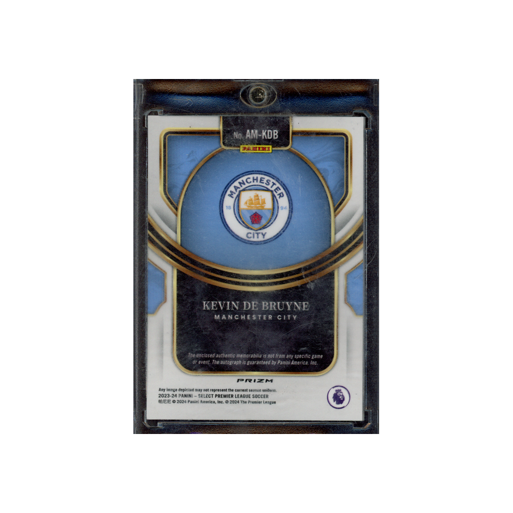 Kevin De Bruyne 2023-24 Panini Select Premier League Soccer Peacock Patch Auto