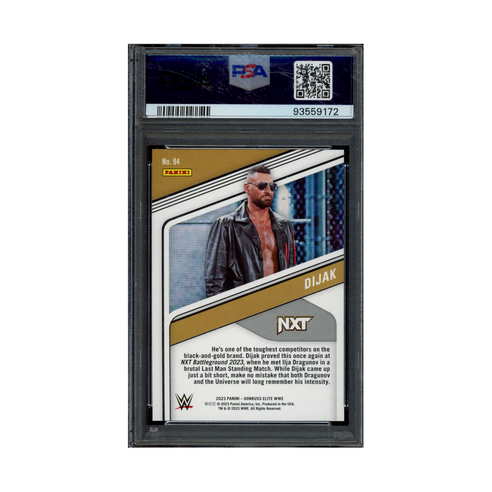 Dijak 2023 Panini Donruss Elite WWE Black 1/1 PSA 10