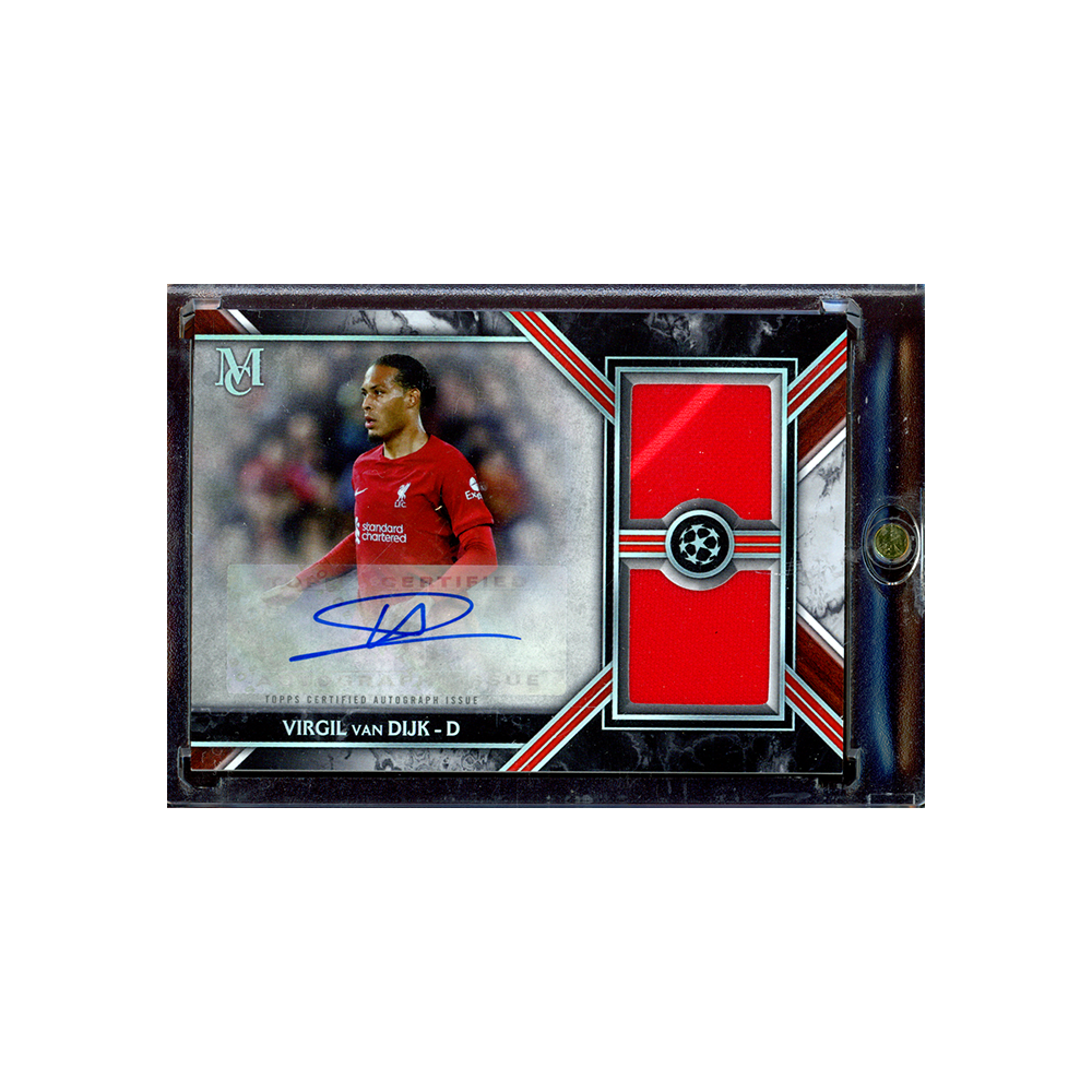 Virgil Van Dijk 2022-23 Topps UCL Museum Dual Patch Auto /199