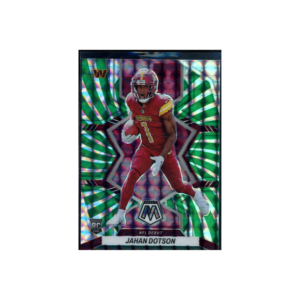 Jahan Dotson 2022 Panini Mosaic Football Green Swirl Rookie /11