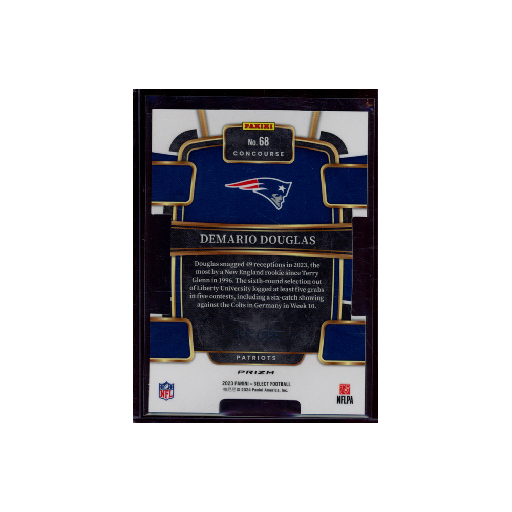 Demario Douglas 2023 Panini Select Rookie Green Die-Cut /699