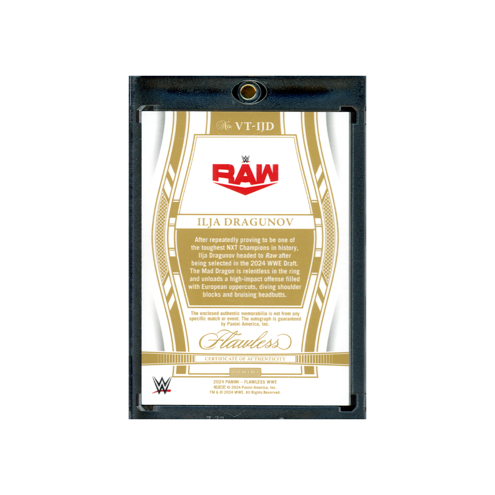 Ilja Dragunov 2024 Panini Flawless WWE Vertical Autographed Memorabilia /25