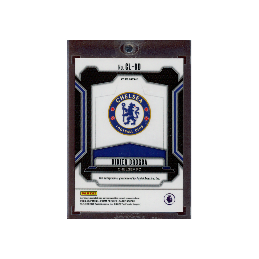 Didier Drogba 2024-25 Panini Prizm Premier League Soccer Club Legends Auto Blue Shimmer