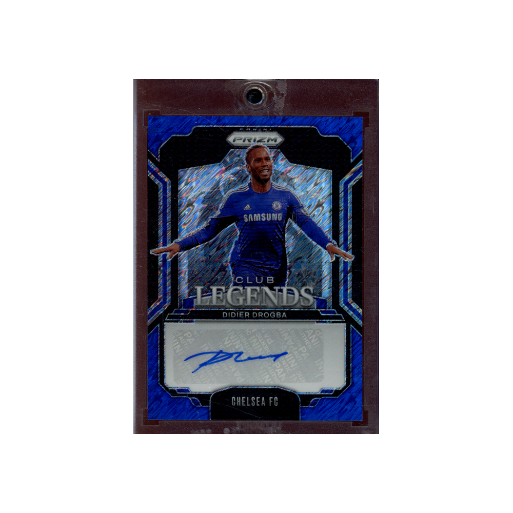 Didier Drogba 2024-25 Panini Prizm Premier League Soccer Club Legends Auto Blue Shimmer