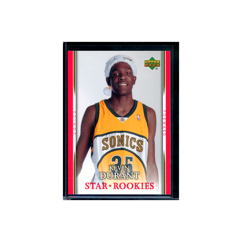 Kevin Durant 2007-08 Upper Deck Basketball Santa Hat Star Rookies