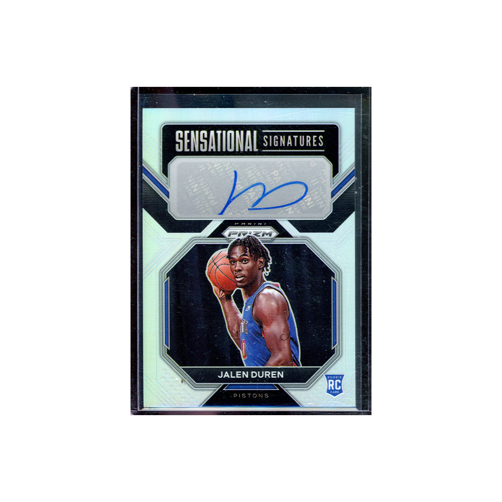 Jalen Duren 2022-23 Panini Prizm Basketball Sensational Signatures Rookie Auto Silver