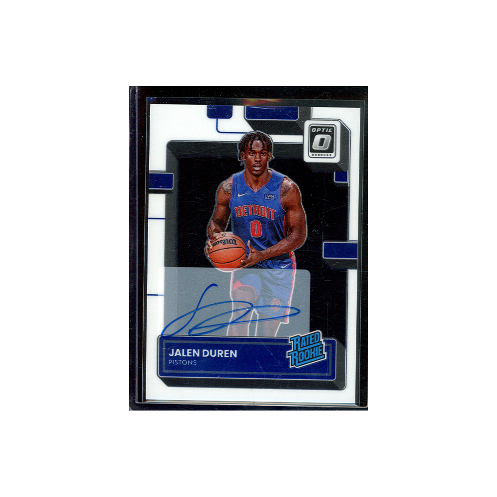 Jalen Duren 2022-23 Panini Donruss Optic Basketball Rated Rookie Auto
