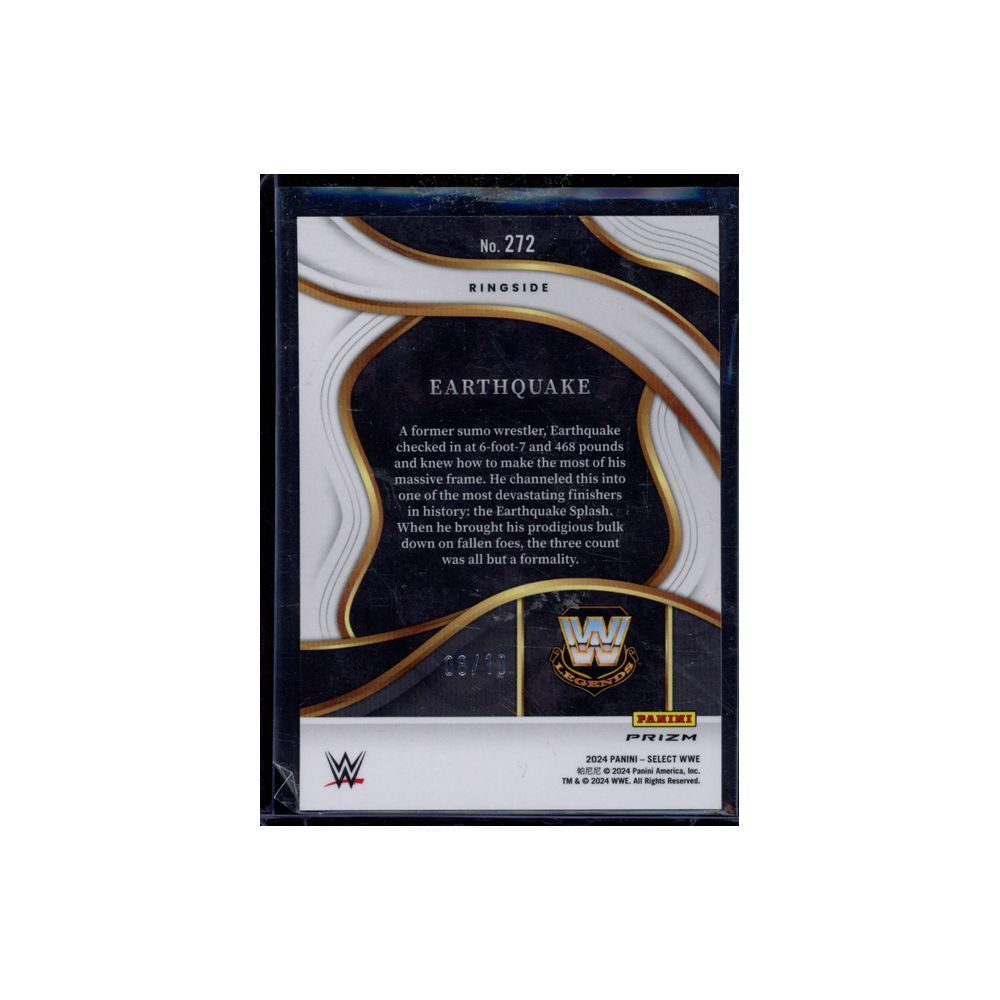 Earthquake 2024 Panini Select WWE Ringside Gold Wave /10