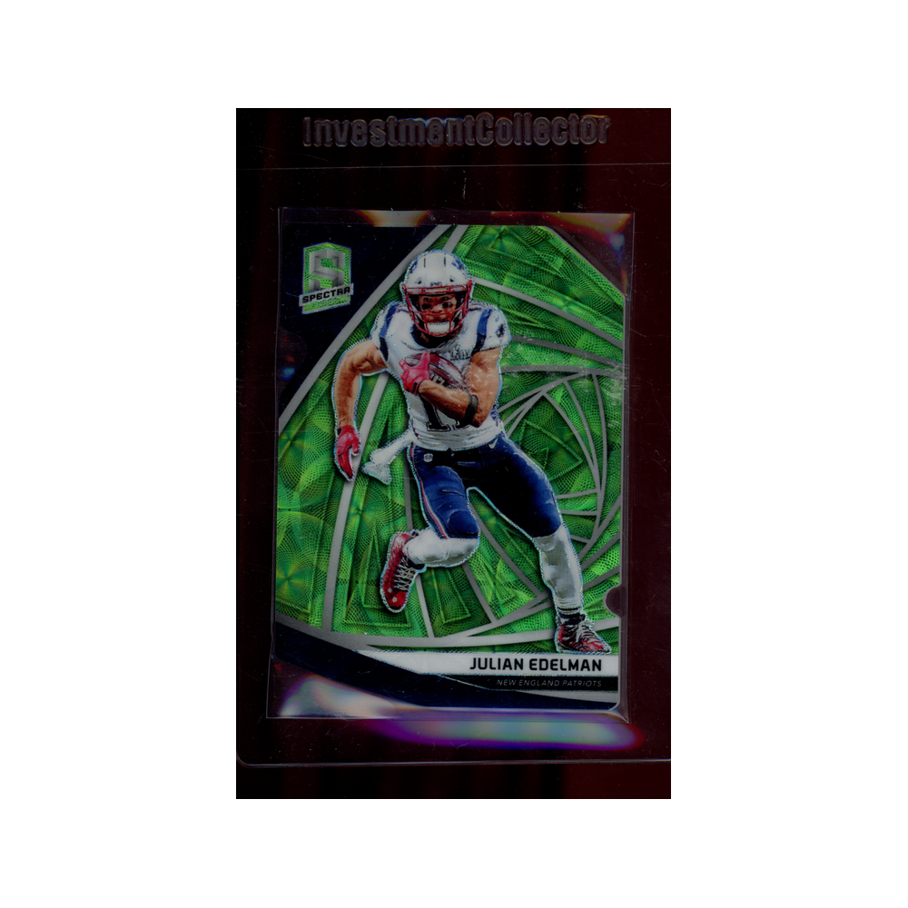 Julian Edelman 2019 Panini Spectra Football Neon Green Die-Cut /30