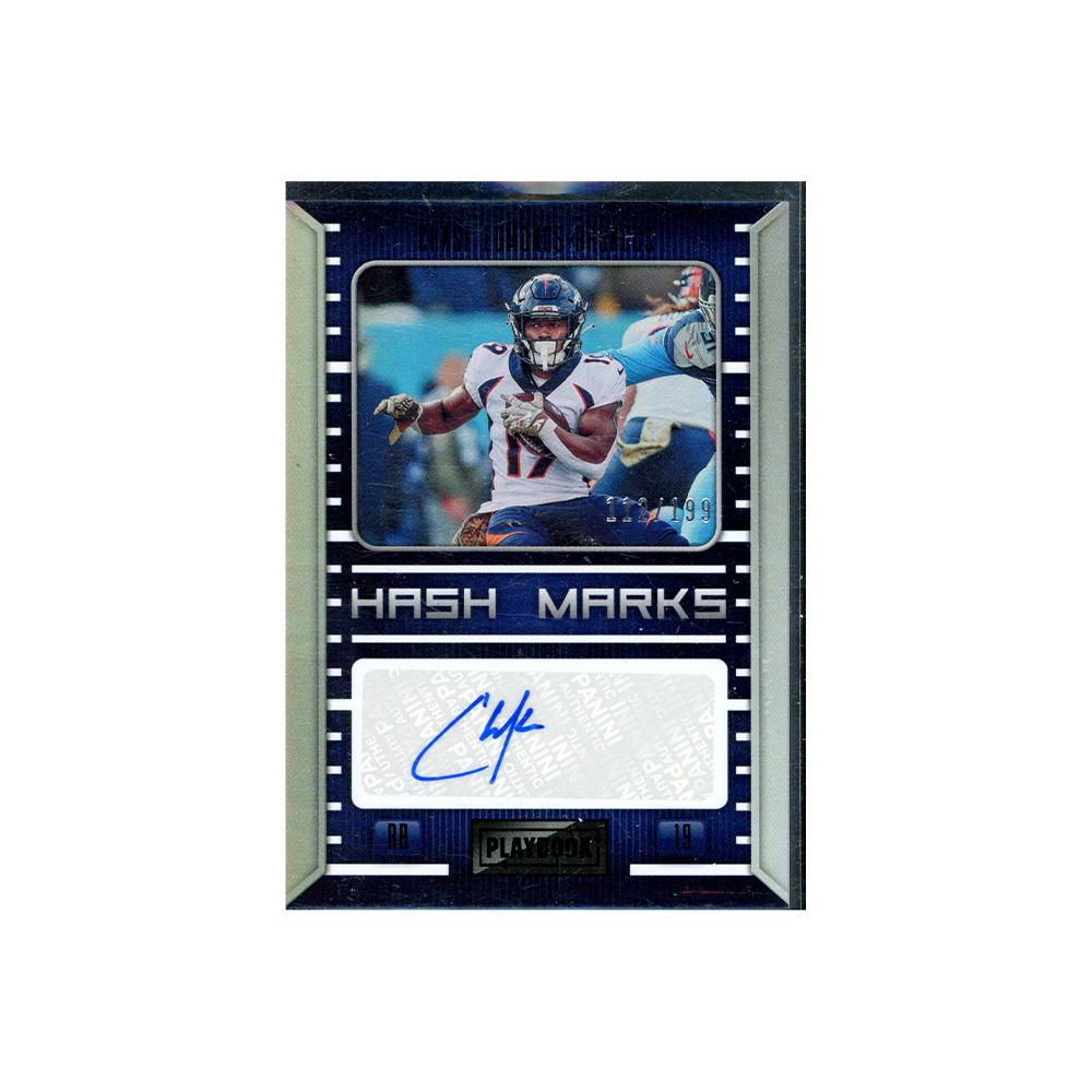 Chase Edmonds 2022 Panini Playbook Football Hash Marks Auto /199