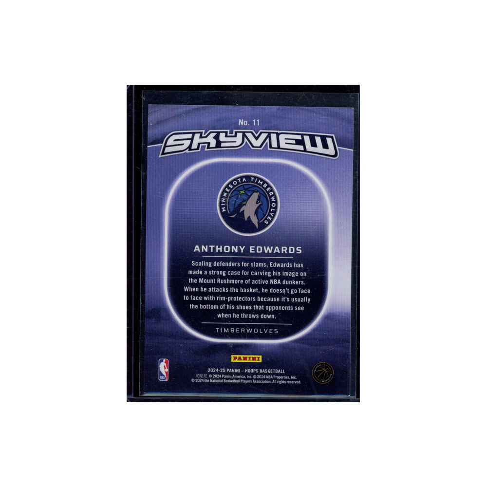 Anthony Edwards 2024-25 Panini Hoops Basketball Skyview #11