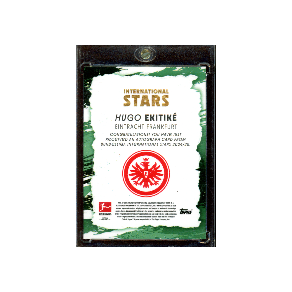 Hugo Ekitike 2025 Topps Bundesliga International Stars Auto /25