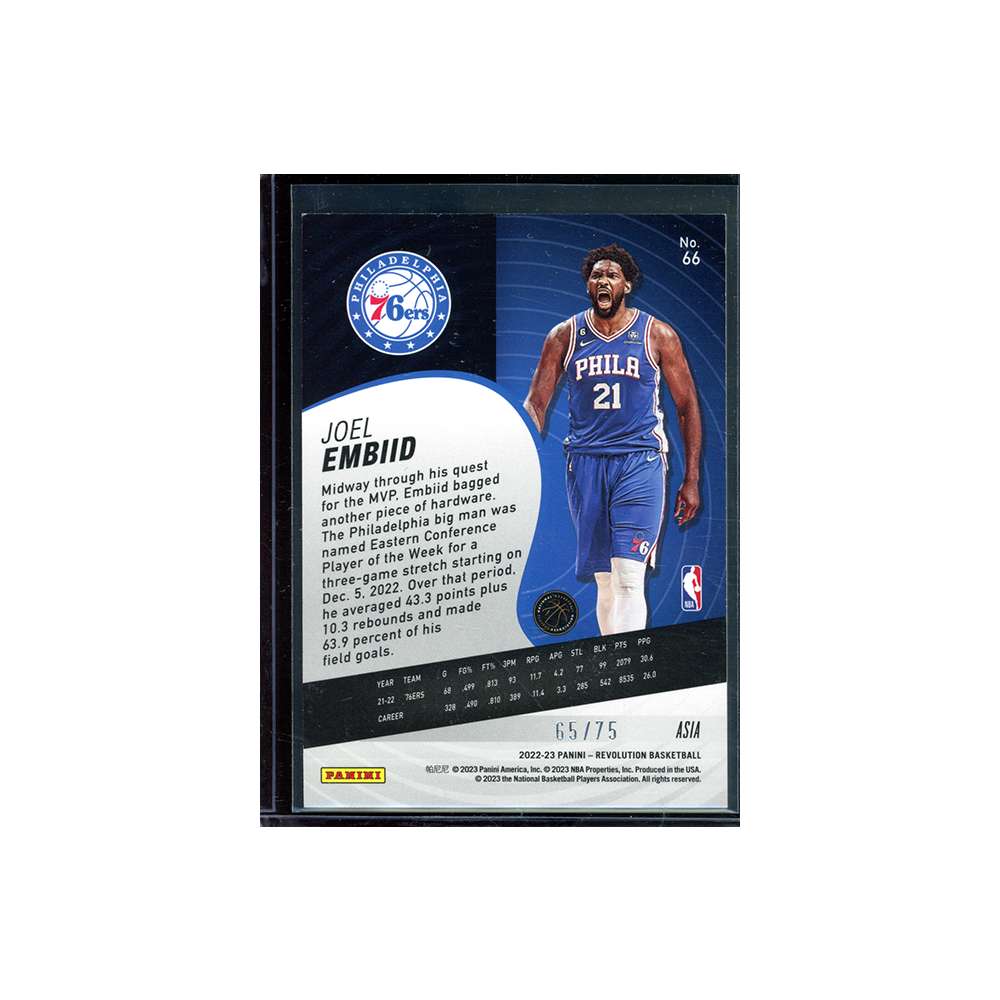 Joel Embiid 2022-23 Panini Revolution Basketball Asia /75