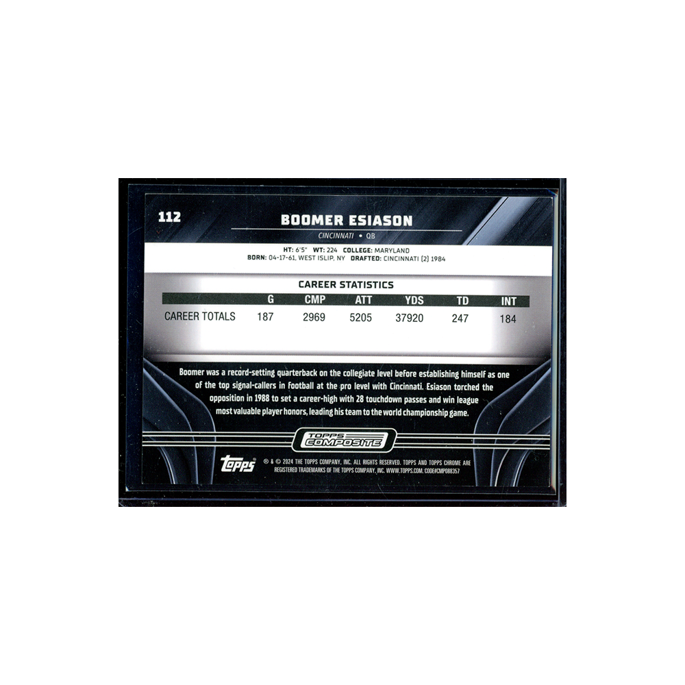 Boomer Esiason 2023 Topps Composite Football Chrome Black Gold /50