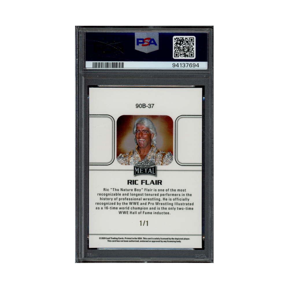 Ric Flair 2024 Leaf Metal Legends Super Gold 1/1 PSA 10