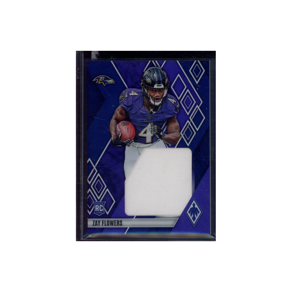 Zay Flowers 2023 Panini Phoenix Football Rookie Patch Blue /75