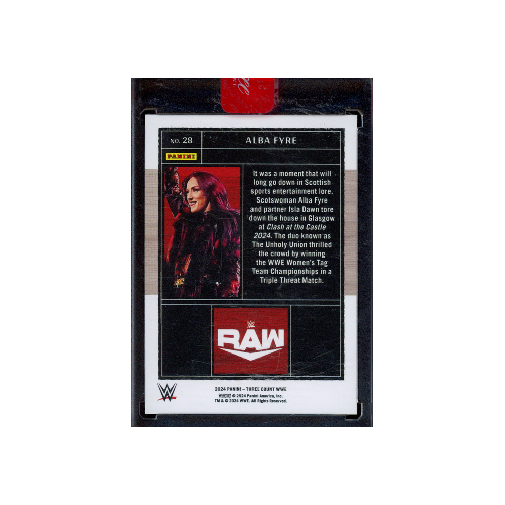 Alba Fyre 2024 Panini Three Count WWE /40