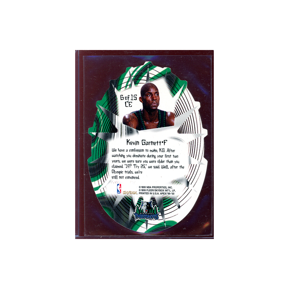 Kevin Garnett 1999 Skybox Apex Cutting Edge Die-Cut