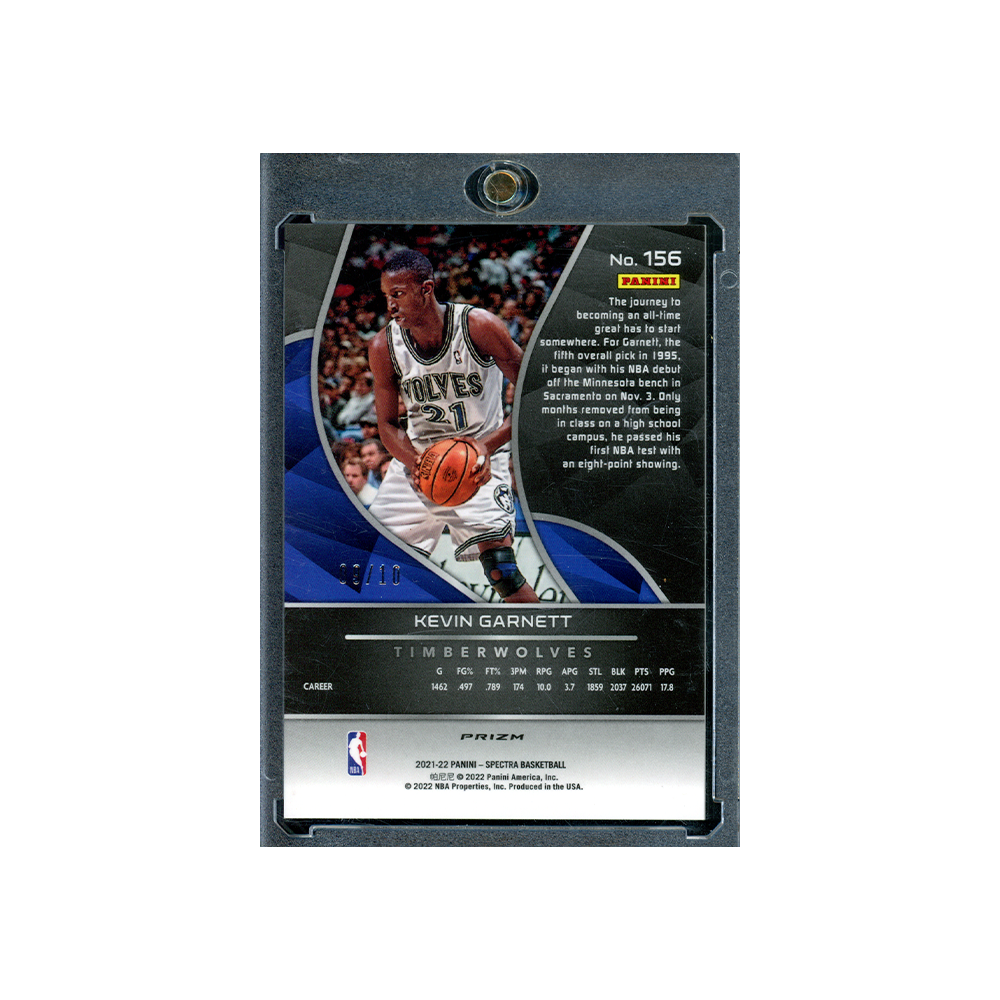 Kevin Garnett 2021-22 Panini Spectra Basketball Hyper Gold /10