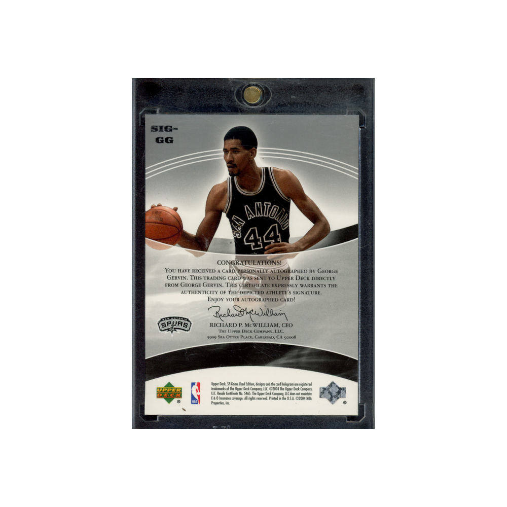 George Gervin 2004 Upper Deck SP Game Used Significance Auto /100