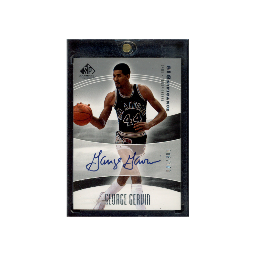 George Gervin 2004 Upper Deck SP Game Used Significance Auto /100