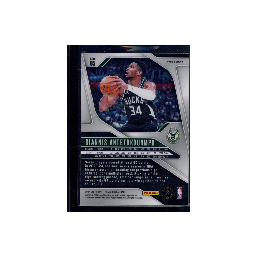 Giannis Antetokounmpo 2024-25 Panini Prizm Basketball Cracked Ice #85