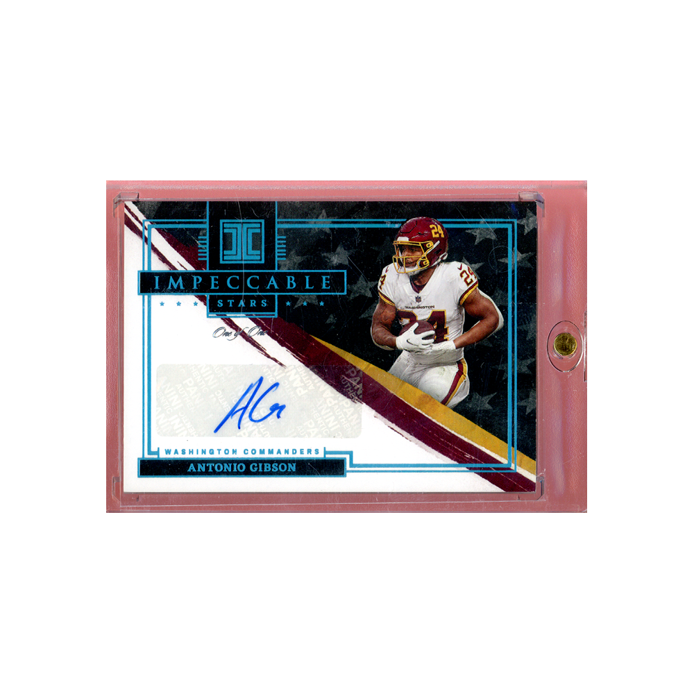 Antonio Gibson 2022 Panini Impeccable Football Stars Auto Platnium 1/1
