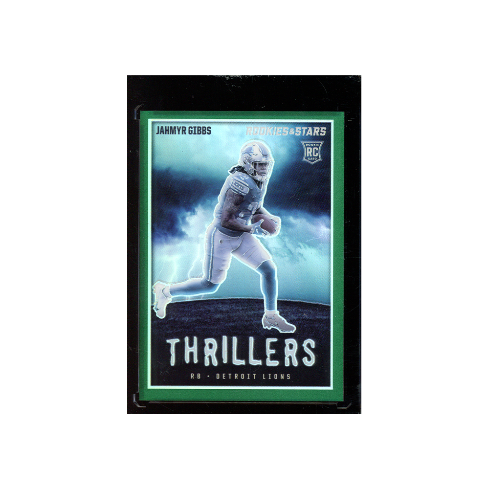 Jahmyr Gibbs 2023 Panini Rookies & Stars Football Thrillers Rookie Green /5