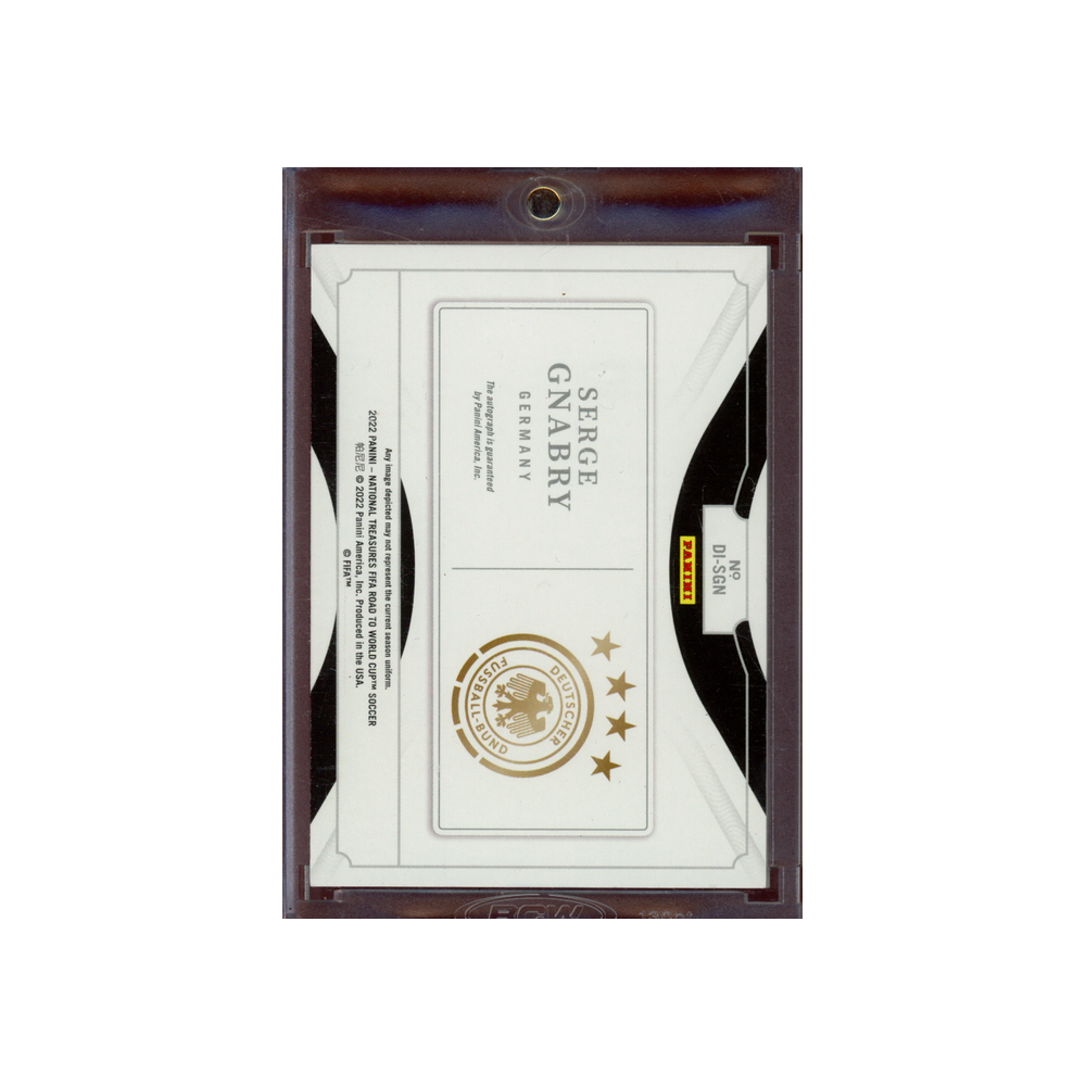 Serge Gnabry 2022 Panini National Treasures WC Soccer Definitive Ink Auto /99