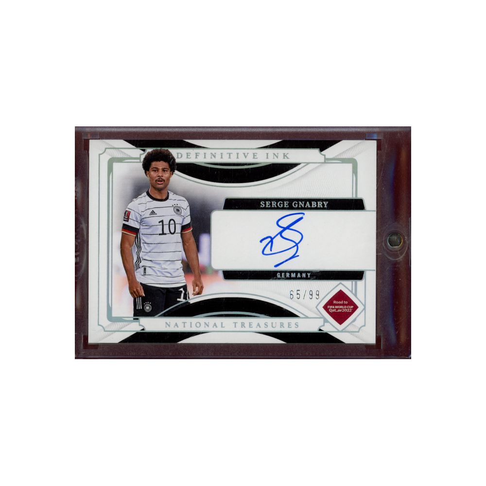 Serge Gnabry 2022 Panini National Treasures WC Soccer Definitive Ink Auto /99