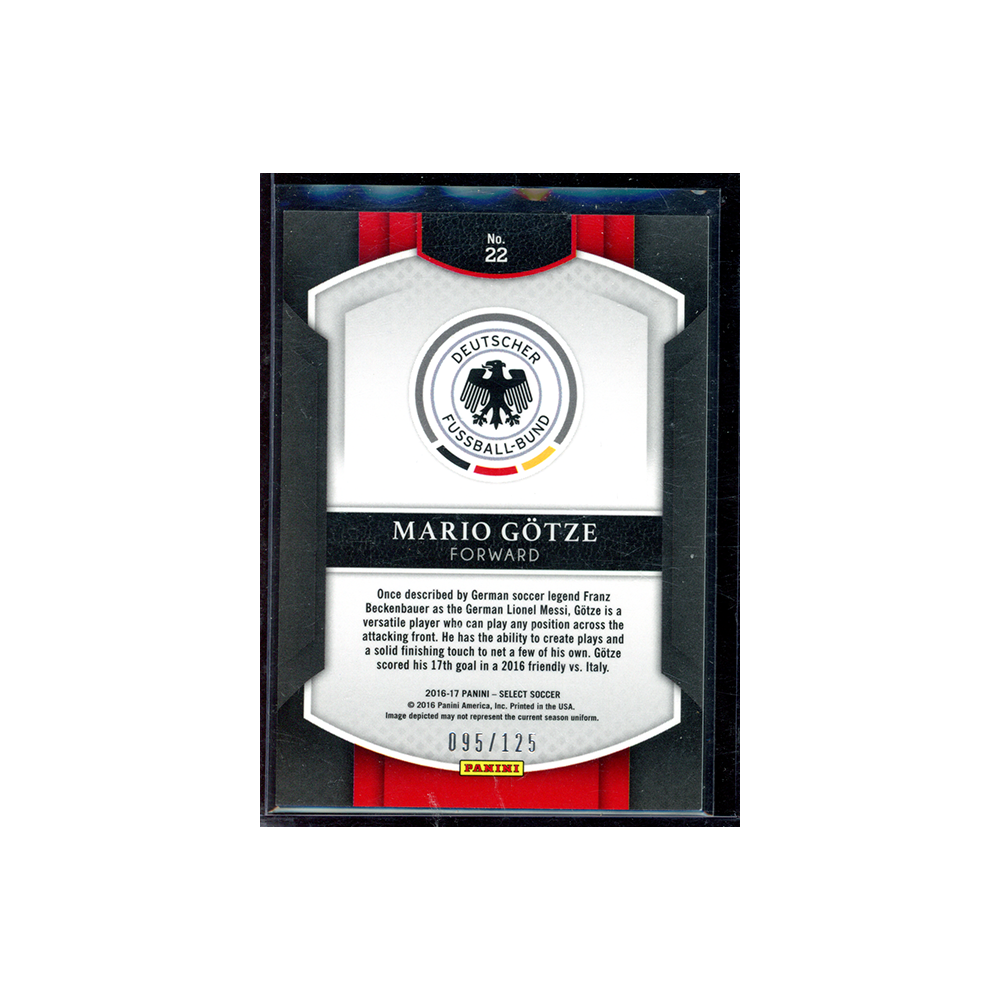 Mario Götze 2016-17 Panini Select Soccer Yellow /125