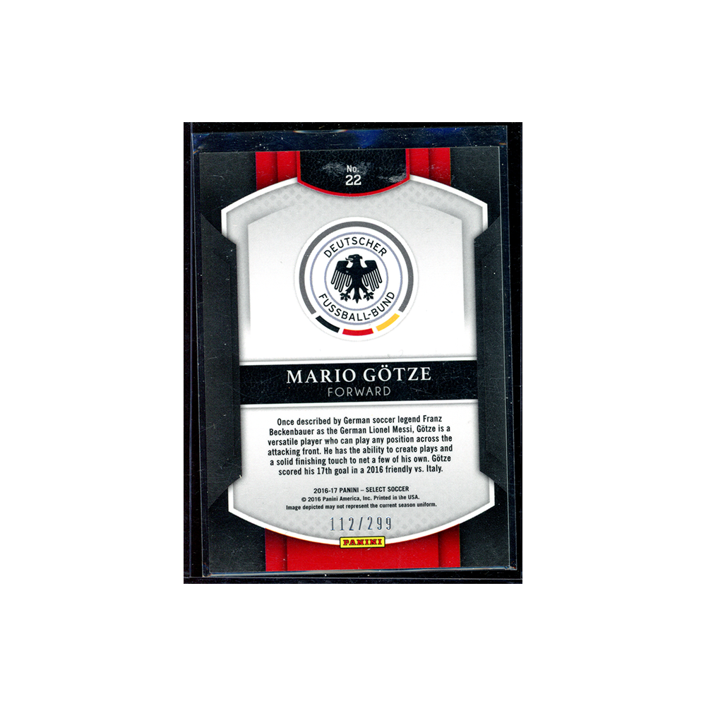 Mario Götze 2016-17 Panini Select Soccer Blue /299 #3