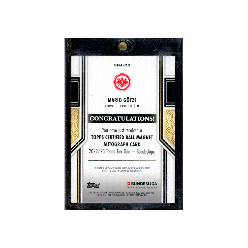 Mario Götze 2022-23 Topps Tier One Ball Magnet Auto /110