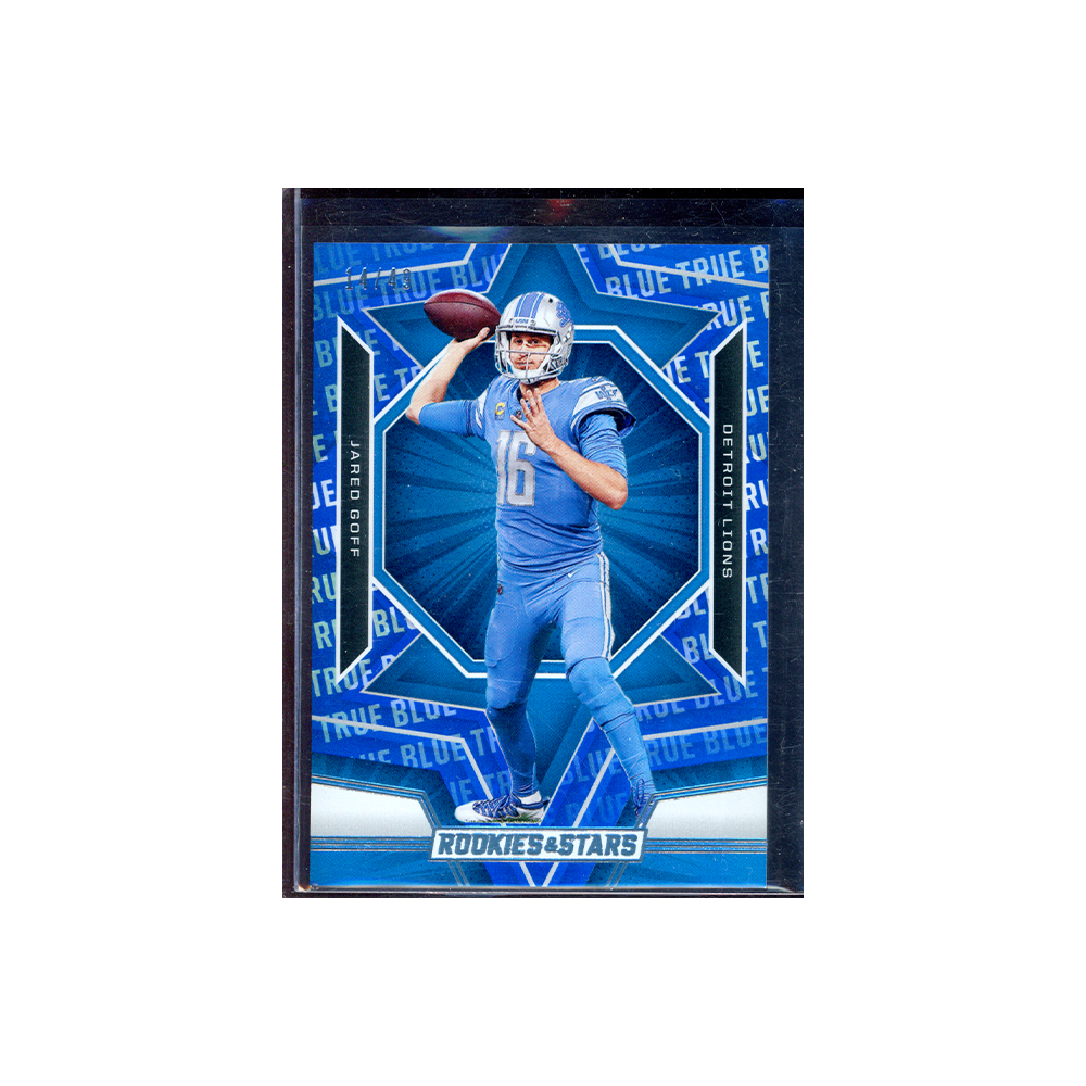 Jared Goff 2023 Panini Rookies & Stars Football True Blue /49