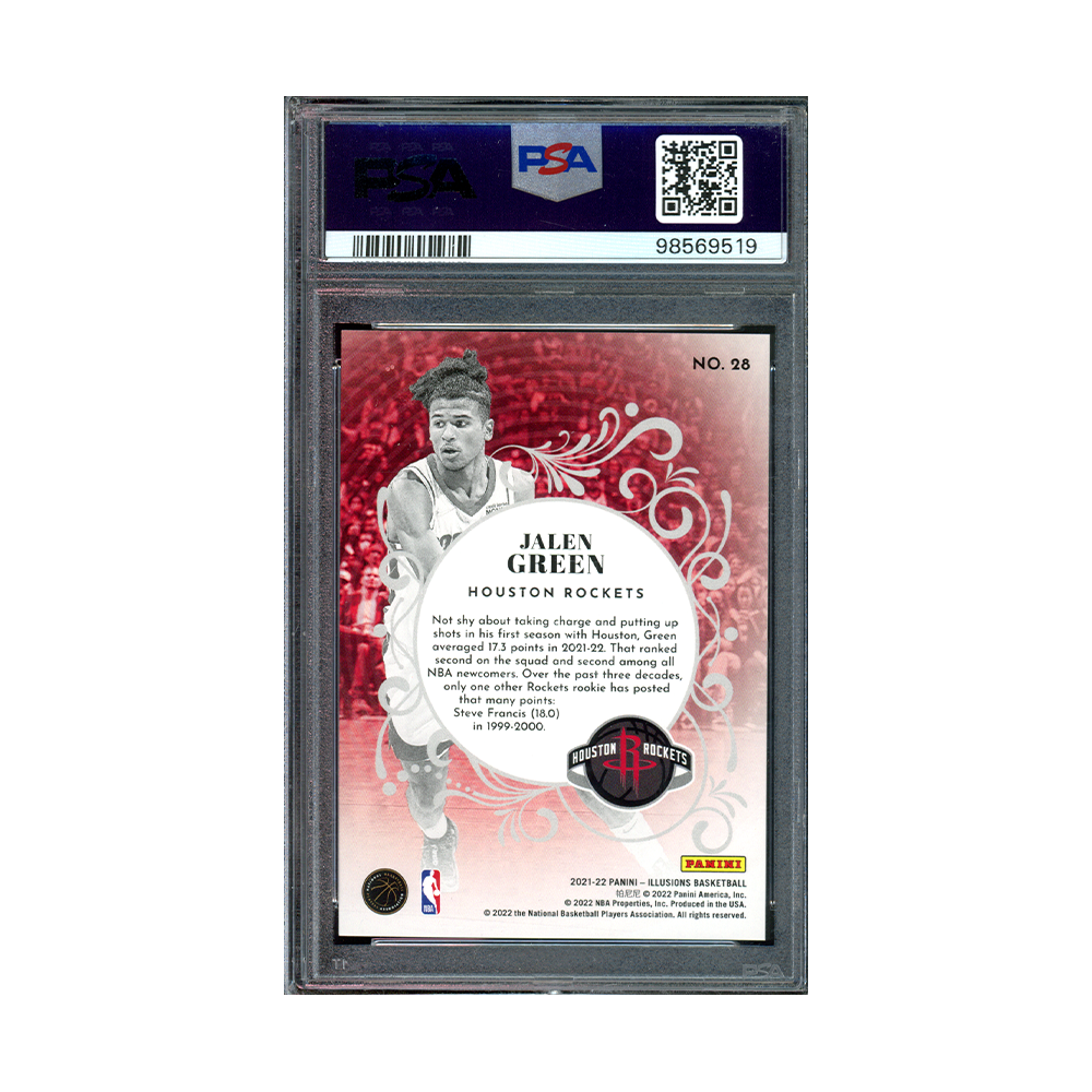 Jalen Green 2021 Panini Illusions King of the Cards Orange /75 Rookie PSA 10